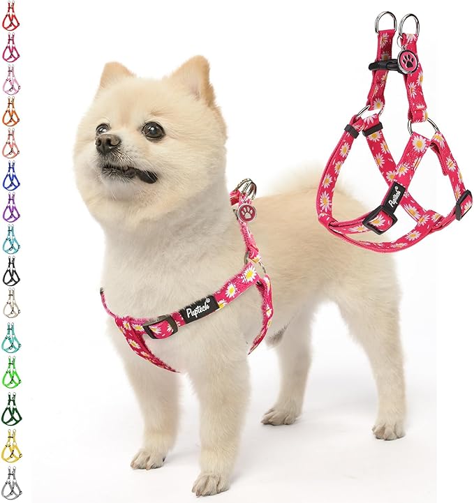 PUPTECK No Pull Dog Harness Soft Adjustable Basic Nylon Step in Puppy Vest by PUPTECK