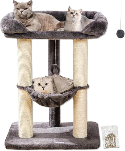 Happi N Pets 28" Cat Tree, Large Bed by HappiNPets