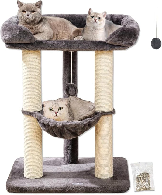 Happi N Pets 28" Cat Tree, Large Bed by HappiNPets