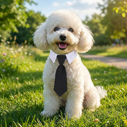 2PCS Dog Cat Tuxedo Collar, Cat Wedding Bowtie, Adjustable Formal Pet Necktie - Image 5