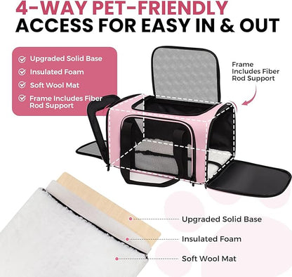 Expandable Cat Carrier Airline Approved Soft-Sided Pet Travel Carrier - Image 3