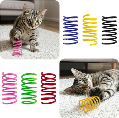 6Colors Plastic Spring Cat Toys, 30 Pack Spiral Springs - Image 6