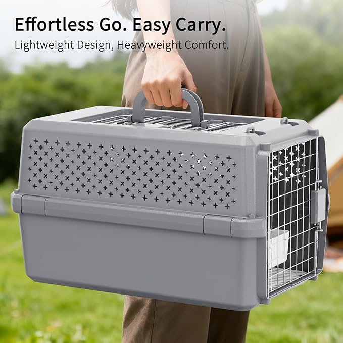 RIZZARI Pets Spree Hard-Sided Pet Travel Carrier, Portable Crate - Image 3