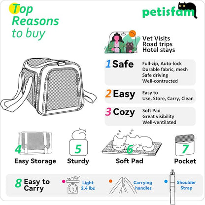 Top Load Cat Carrier for Medium Cats and Small Dogs - Image 7