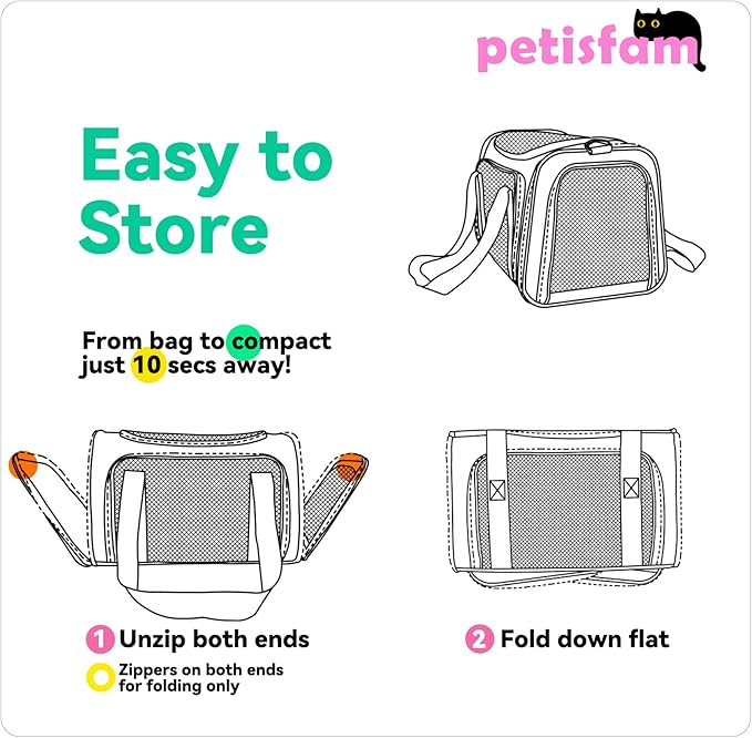 Easy Load Pet Carrier for Medium Cats and Small Dogs - Image 6