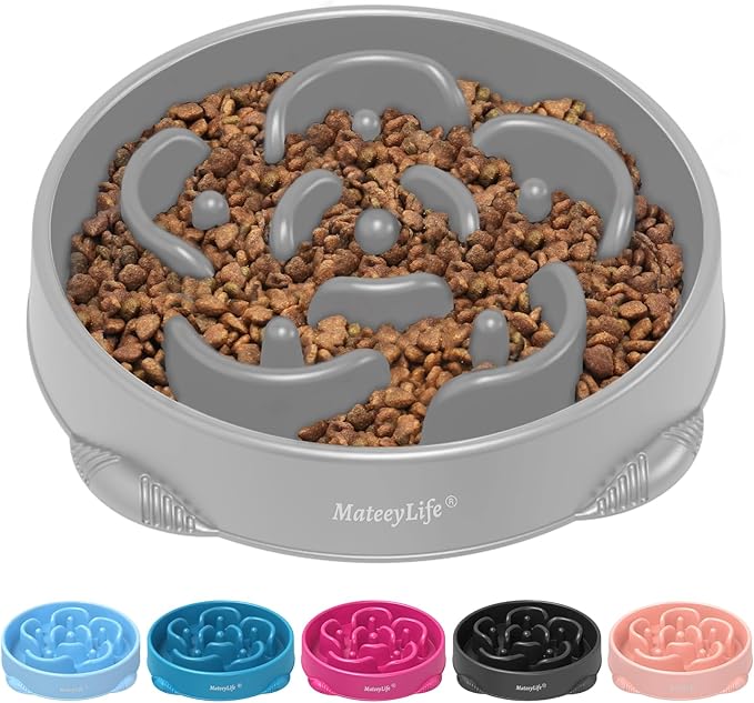 MateeyLife Large Slow Feeder Dog Bowls, Anti-Choking Puzzle Dog Food Bowls by MateeyLife