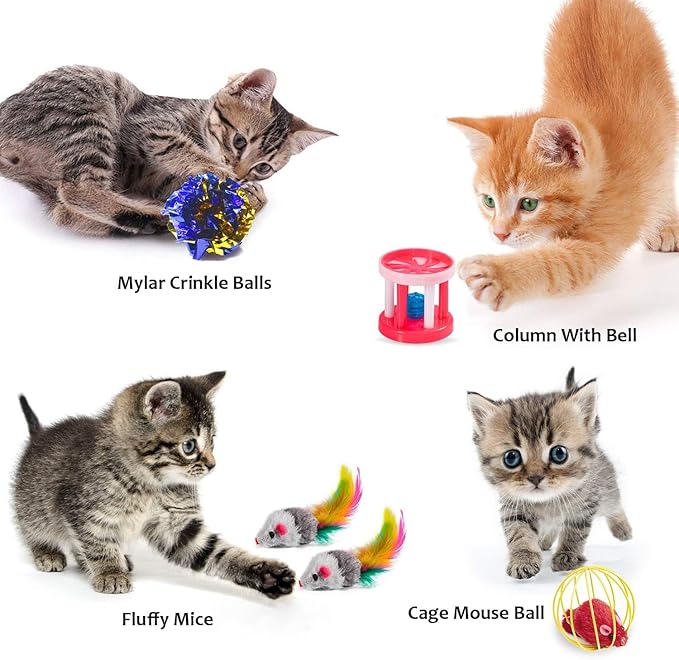 AILUKI 35 PCS Cat Toys Kitten Toys Assortments, Variety Catnip Toy Set - Image 5