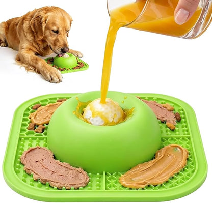 Slow Feeder Dog Bowls & Lick Mat by PetsHome