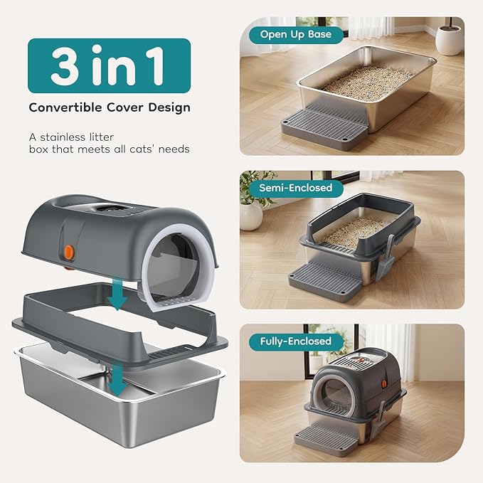 OLIXIS Stainless Steel Litter Box - Image 4
