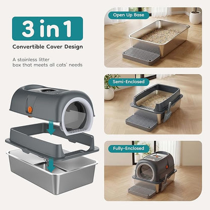 OLIXIS Stainless Steel Litter Box - Image 4