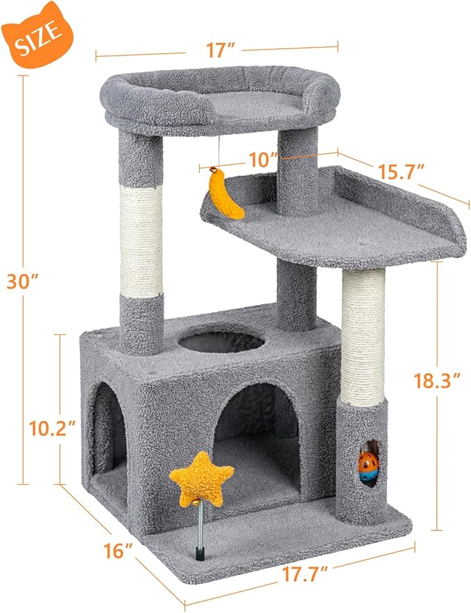 32In Cute Cat Tower for Indoor Cats - Image 2