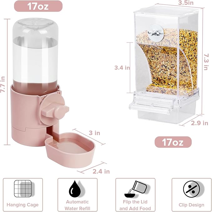 lemtrflo No Mess Bird Feeder Water Dispenser Set, Bird Feeder - Image 2
