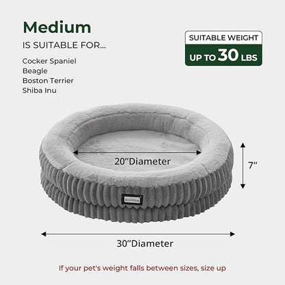 BALANCE Donut Dog Bed, 30 Inches Round Dog Bed Medium Size Dogs Washable - Image 5