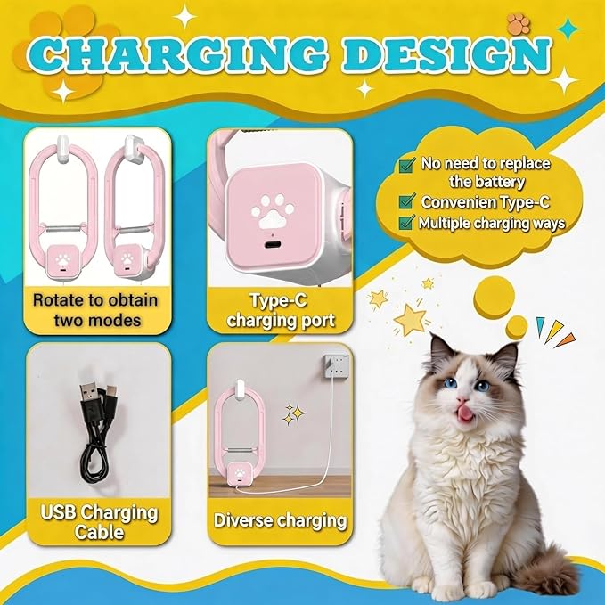 Rechargeable Electric Cat Teaser – Interactive Door Clip Teaser - Image 5