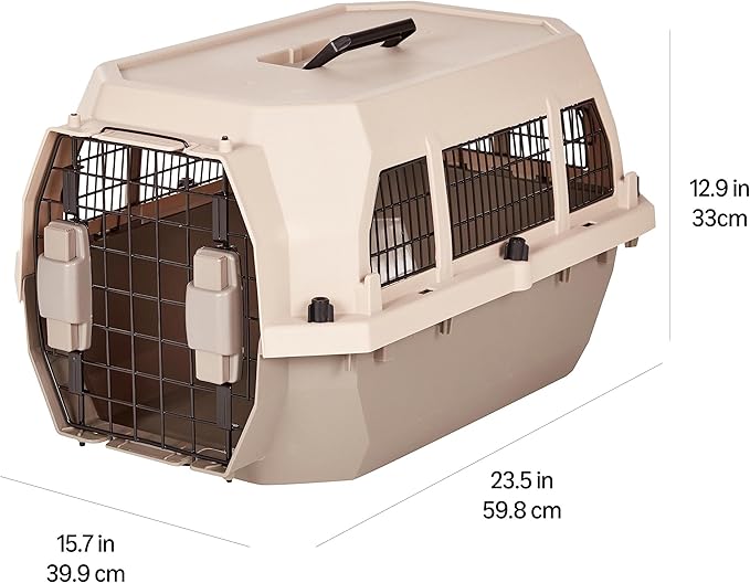 Amazon Basics Hard-Sided Dog and Cat Kennel, Single-Door Travel Pet Carrier - Image 6