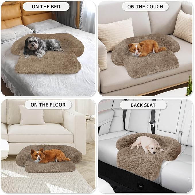 Calming Dog Bed Fluffy Plush Dog Mat - Image 6