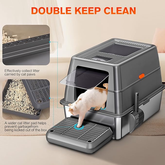 XXXL Stainless Steel Litter Box - Image 5
