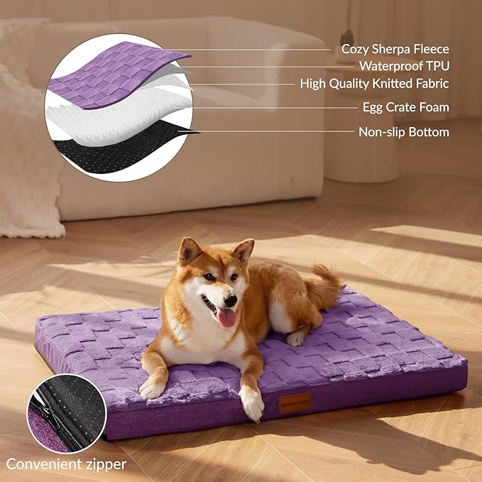 Patas Lague Orthopedic Dog Bed Large Sized Dog 36''X24'', Waterproof Soft - Image 3