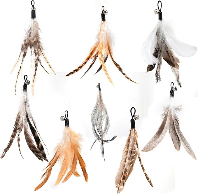 miwoowim Natural unstained Feathers, Cat Feathers Refill by miwooim
