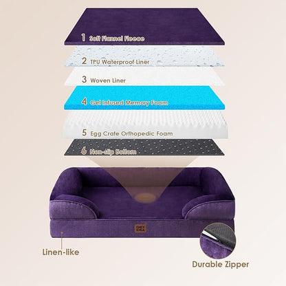 EHEYCIGA Orthopedic Dog Beds for Large Dogs, Waterproof Memory Foam Large Pet - Image 4