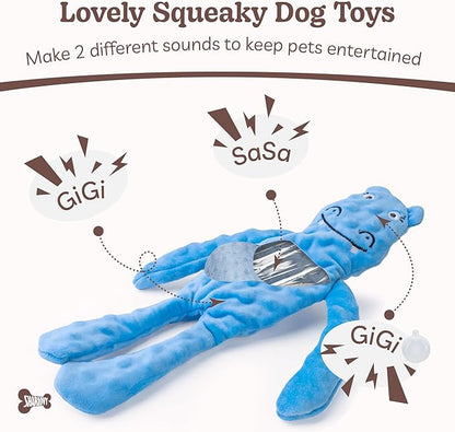 SHARLOVY No Stuffing Dog Toys 5 Pack, Crinkle Interactive Dogs Toy - Image 3
