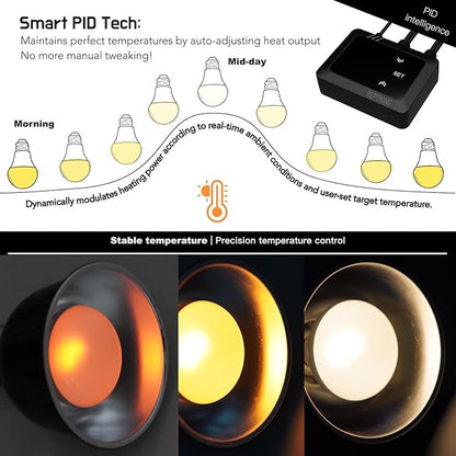 Reptile Heat Lamp Fixture with Dimming Thermostat - Image 2