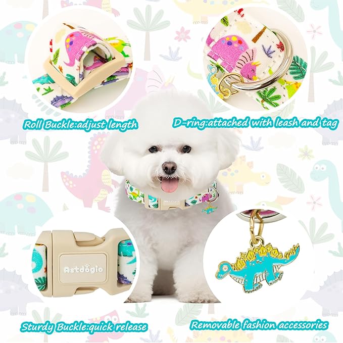 Dog Collars for Extra Small Dogs, Adiustable Cotton Puppy Collar - Image 3