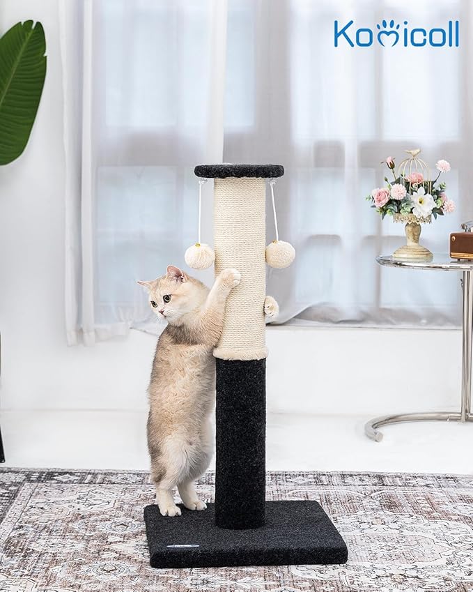 34-Inch Tall Cat Scratching Post, Komicoll Large Scratch Post, Sisal Cat - Image 2