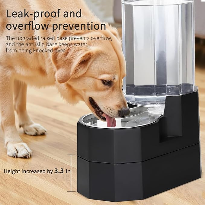 Sfozstra Black 8L Raised Gravity Pet Water Dispenser - Image 6