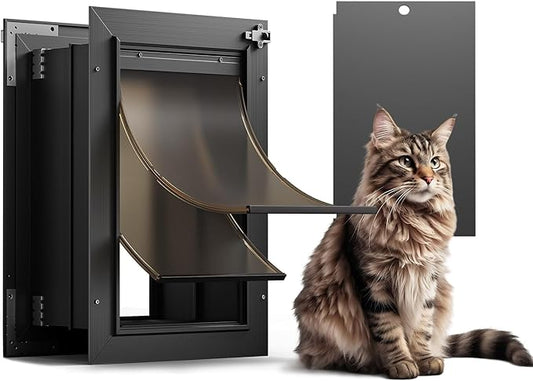 Cat Door for Wall, All Aluminum Doggy Doggie Pet Door Small Dog Door, by HomePage