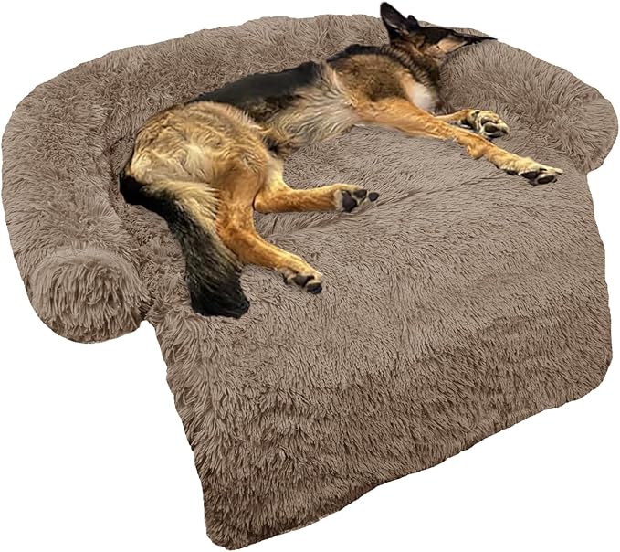 Calming Dog Bed Fluffy Plush Dog Mat by GGIB