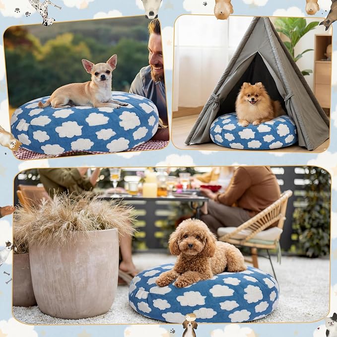 Youyole Medium Washable Round Dog Bed Cover Replacement Waterproof 30 x 30 x 10 - Image 5
