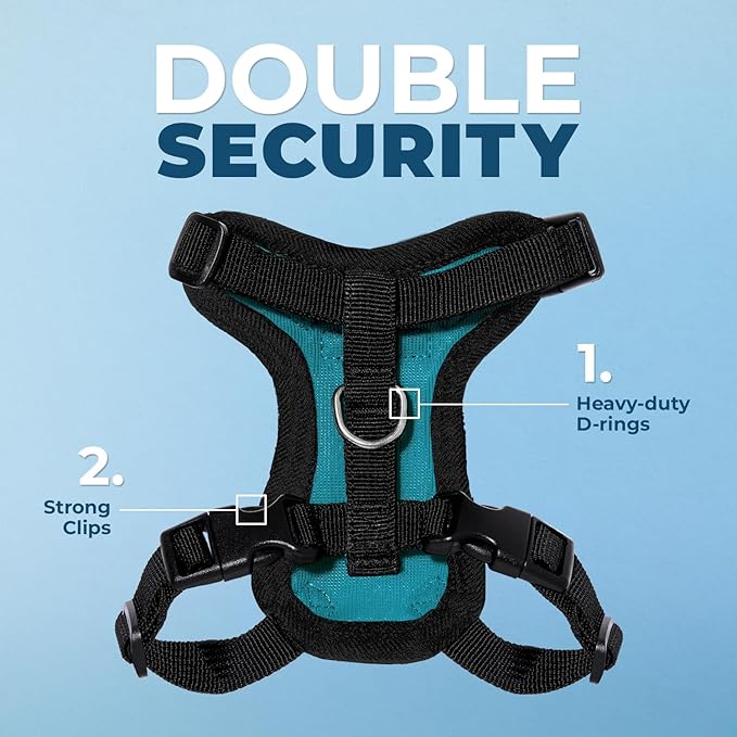 Voyager Escape-Proof Step-In Lock Cat Harness & 5ft Neoprene-Handle Leash Set - Image 2