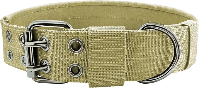 Heavy Duty Dog Collar for Large Dogs, Tactical Dog Collars by Bozenu