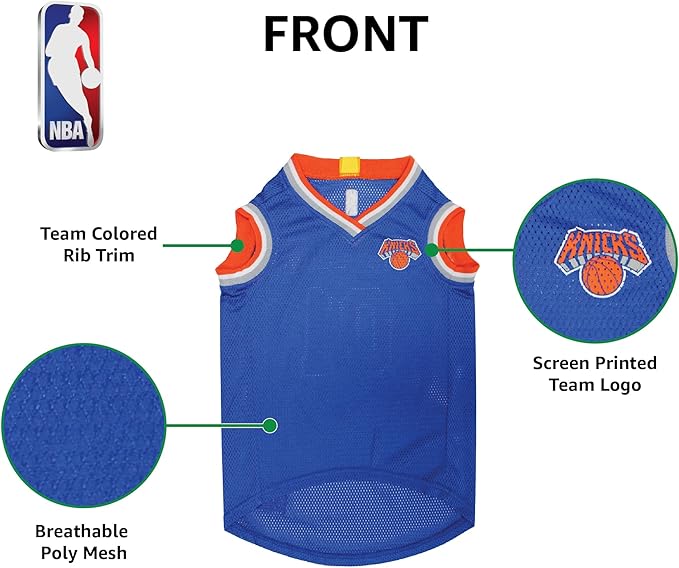 Pets First NBA NEW YORK KNICKS DOG Jersey, X-Small - Image 6
