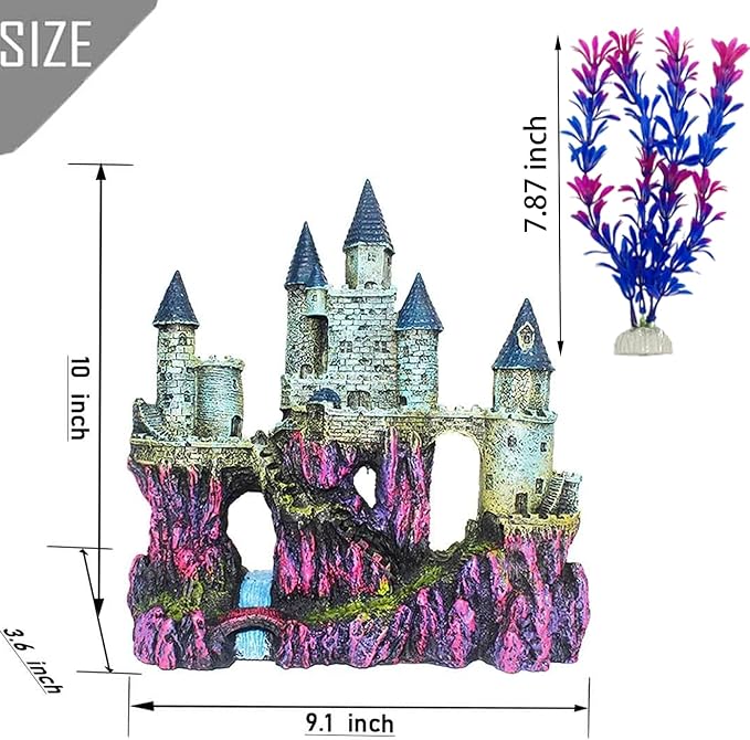 Aquarium Castle Decor, Resin Castle - Image 3