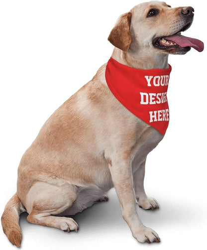 Custom Dog Bandana, Personalized Pet Scarf Triangle Neckwear, Add Your Image - Image 3