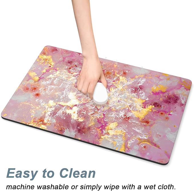 Rnivvi Dog Food Mat, Cute Anti-Slip Rubber Pet Feeding Rug Protect Floors - Image 5