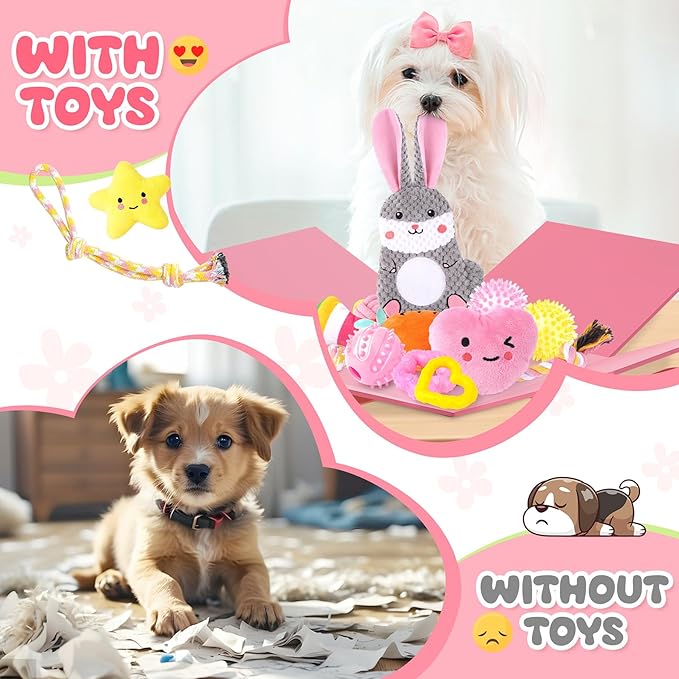 Zeaxuie 23 Pack Pink Puppy Toys - Image 7
