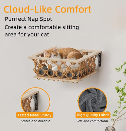 5-in-1 Cat Wall Shelves Set - Image 4