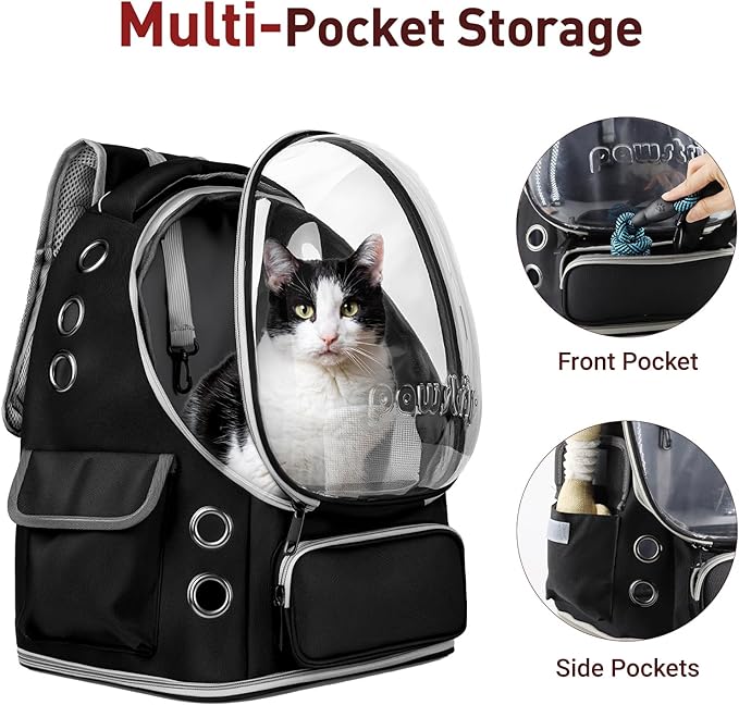 Cat Backpack Carrier with Large Space Bubble Window, Airline Approved - Image 5