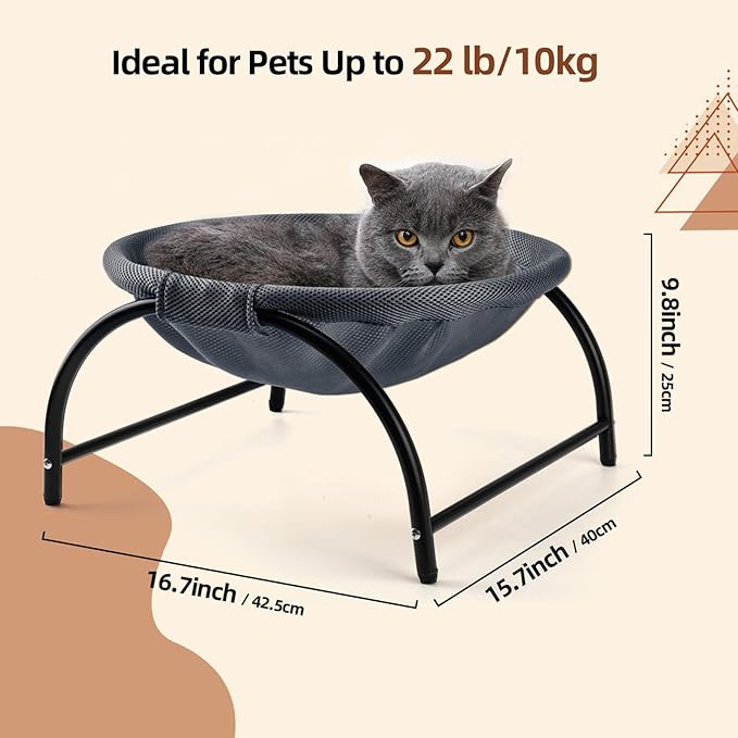 LIFLIX Raised Cat Hammock Bed, Standing Cat Cot - Image 2