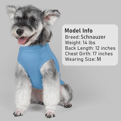 KYEESE 2Pack Waffle Dog Shirts, Lightweight Sleeveless Dog T Shirts - Image 7