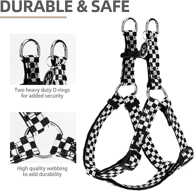PUPTECK No Pull Dog Harness Soft Adjustable Basic Nylon Step in Puppy Vest - Image 2