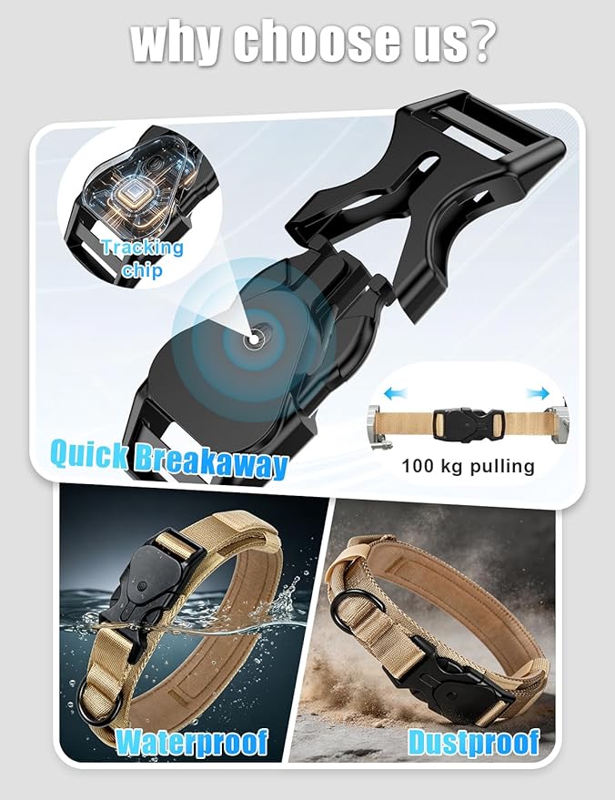 Tactical GPS Dog Collar, Mini Bluetooth GPS Dog Tracker, GPS Tracker - Image 3