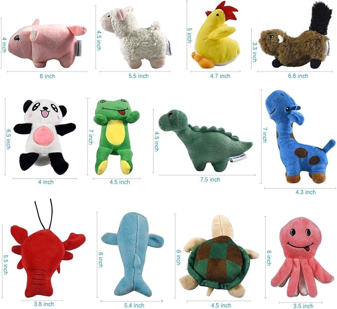 LEGEND SANDY Squeaky Plush Dog Toy Pack - Image 8