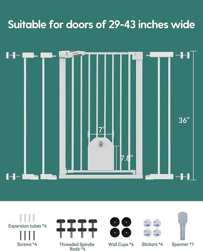 Babelio 36" Tall Auto Close Baby Gate - Image 7