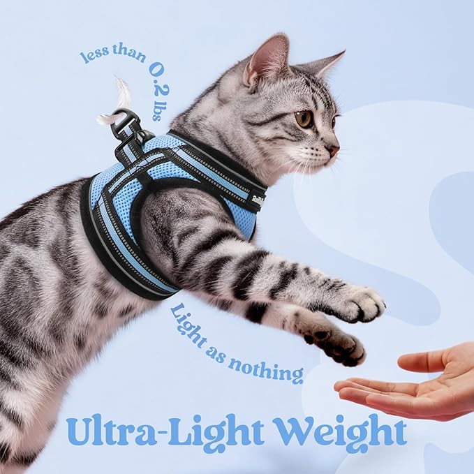 rabbitgoo Cat Harness and Leash, Step-in Escape Proof Kitten Harness Set - Image 6