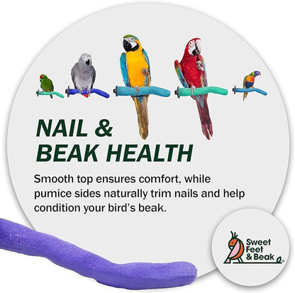 Sweet Feet & Beak Safety Pumice Bird Perch, X-Small 1/2" X 6", Lightweight - Image 8