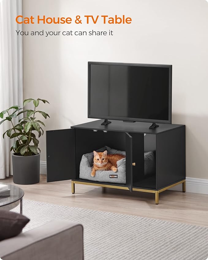 Feandrea Cat Litter Box Enclosure, Hidden Litter Box Furniture - Image 7